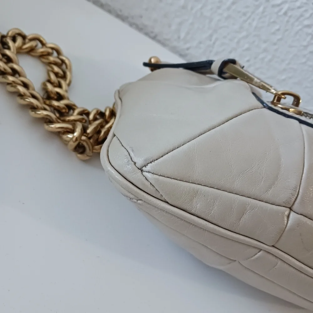 Vintage Marc Jacobs quilted ivory genuine leather shoulder bag - Picture 12 of 16